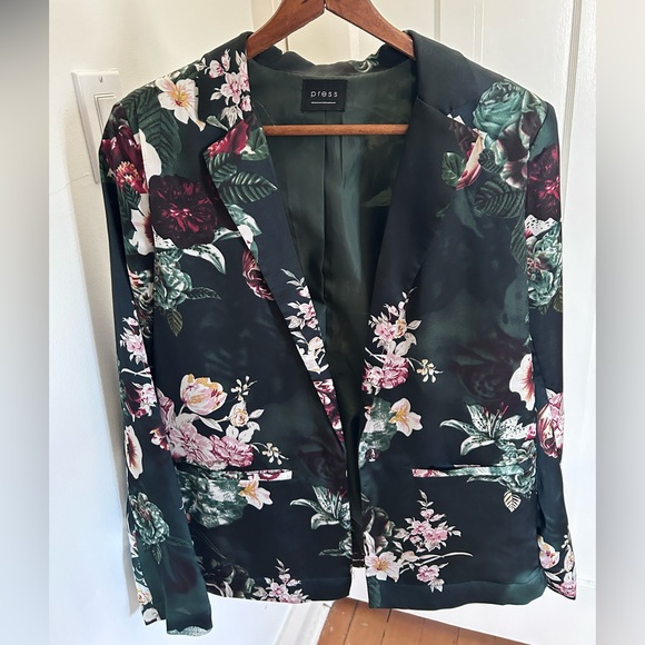 Floral Silky Blazer US M - Picture 7 of 7